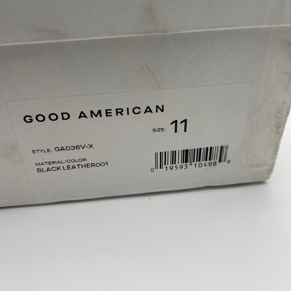 Good American Black Combat pull on platform Boots Size 11 Women’s NIB - Picture 13 of 14